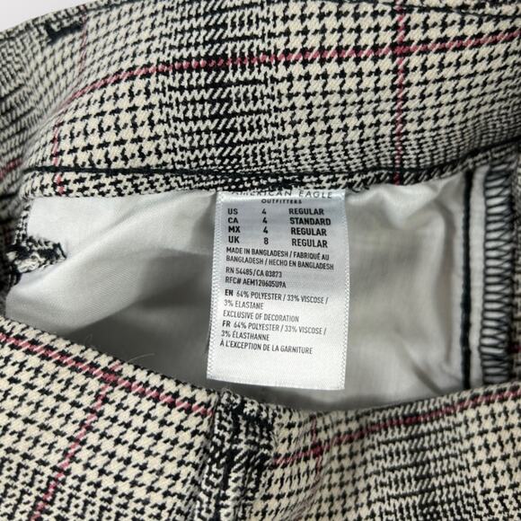 American Eagle Super Hi-Rise Plaid Skinny Trouser Size 4 Regular - Picture 6 of 10